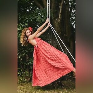 FREE PEOPLE Primmy Midi Dress Ice Coral Size Large New With Tags